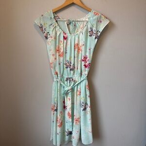 LC Lauren Conrad, mint cap sleeve dress tie waist